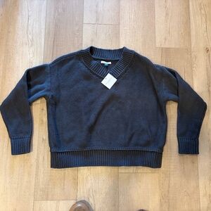 American Eagle Sweater V Neck, XS, black